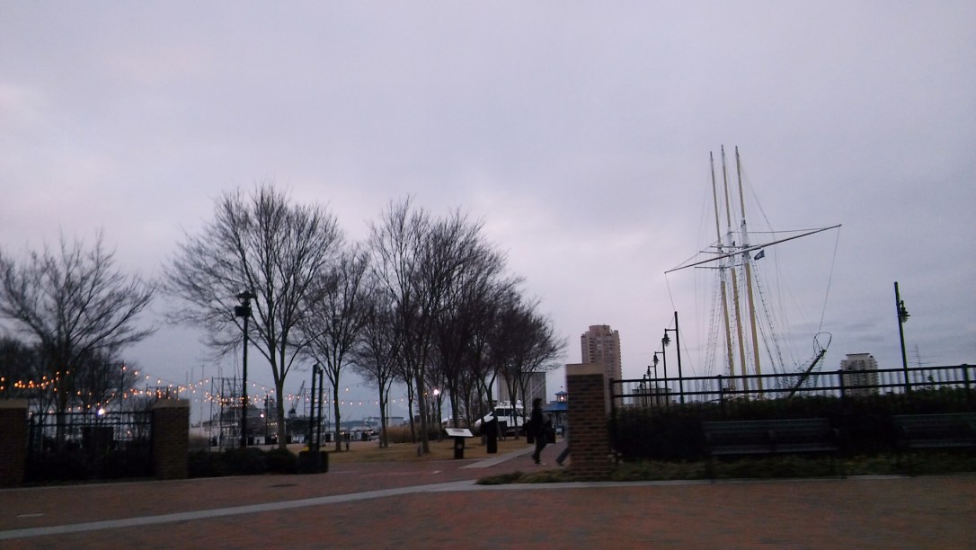 cloudy morning in Norfolk, VA