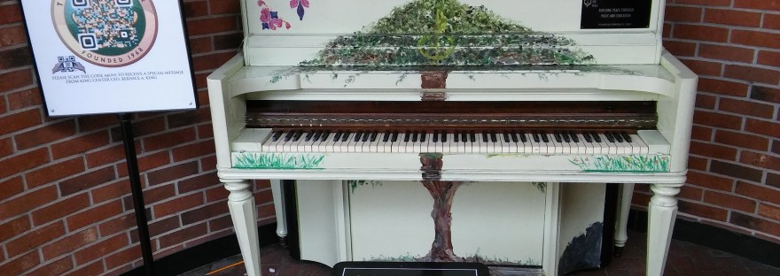 piano outside The King Center